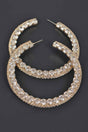 60mm Rhinestone Hoop Earring