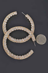 60mm Rhinestone Hoop Earring