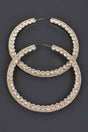 80mm Rhinestone Hoop Earring