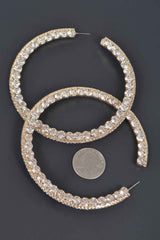 80mm Rhinestone Hoop Earring