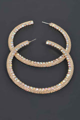 80mm Rhinestone Hoop Earring