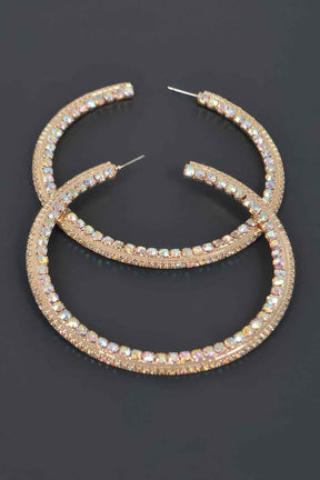 80mm Rhinestone Hoop Earring