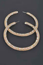 80mm Rhinestone Hoop Earring