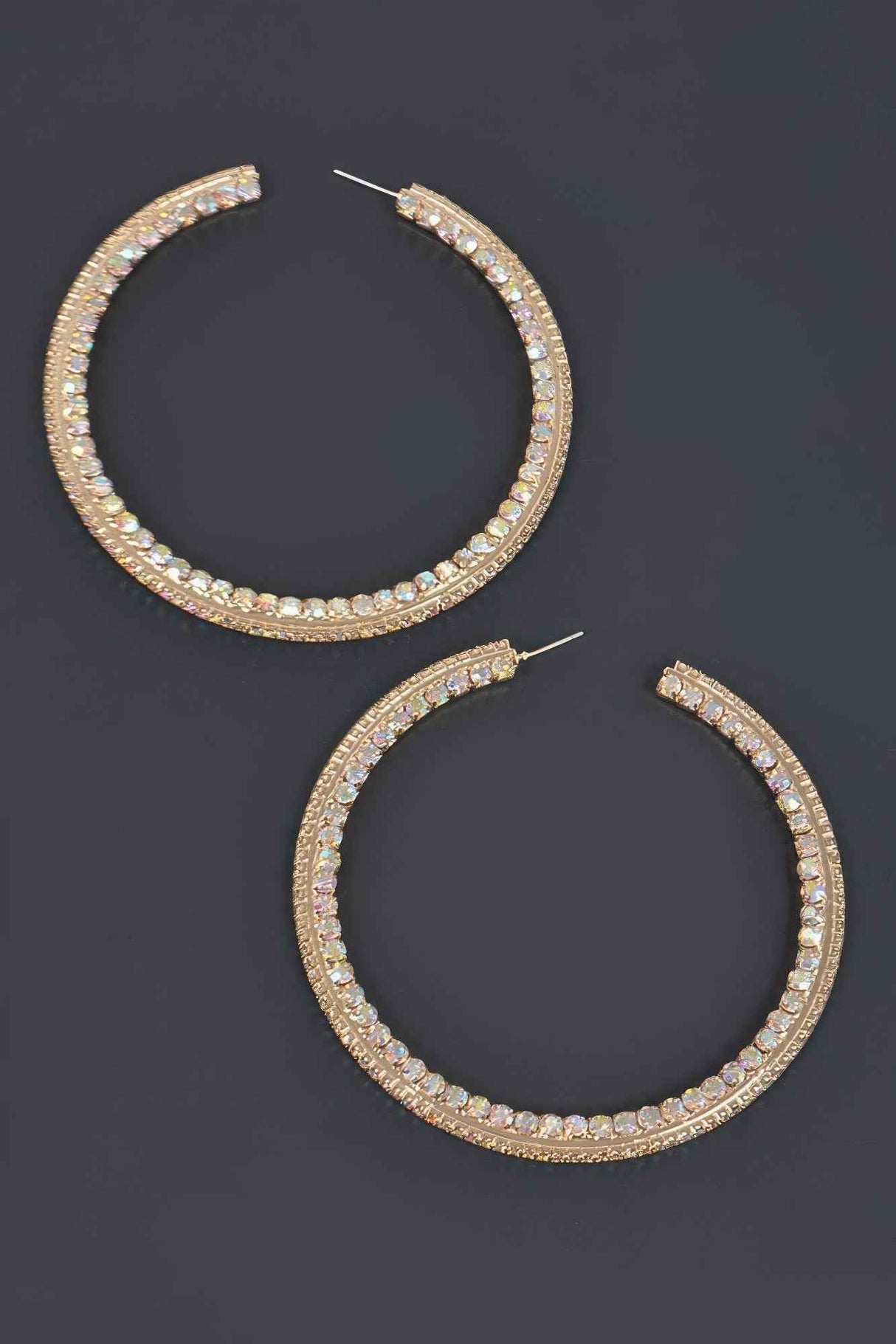 80mm Rhinestone Hoop Earring