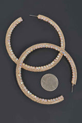 80mm Rhinestone Hoop Earring