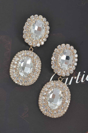 Big Oval Rhinestone Earring
