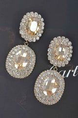 Big Oval Rhinestone Earring