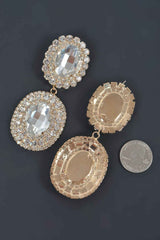 Big Oval Rhinestone Earring