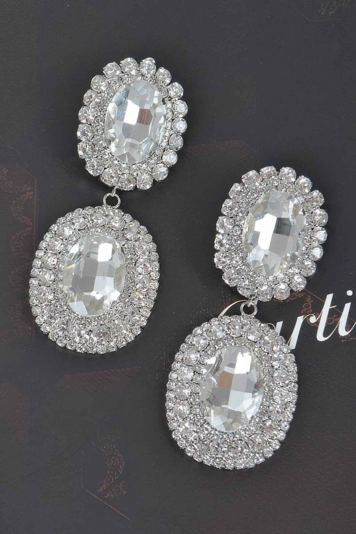 Big Oval Rhinestone Earring