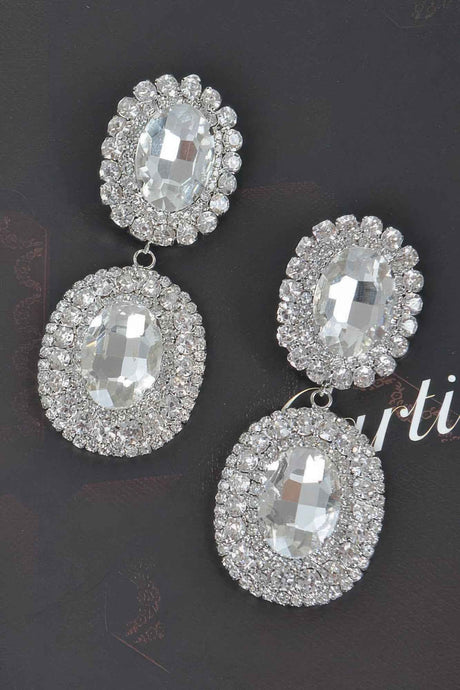 Big Oval Rhinestone Earring