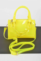 Transparent Mini Duffle Bag W/acrylic Chain