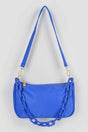 Nylon Shoulder Bag W/acrylic Chain