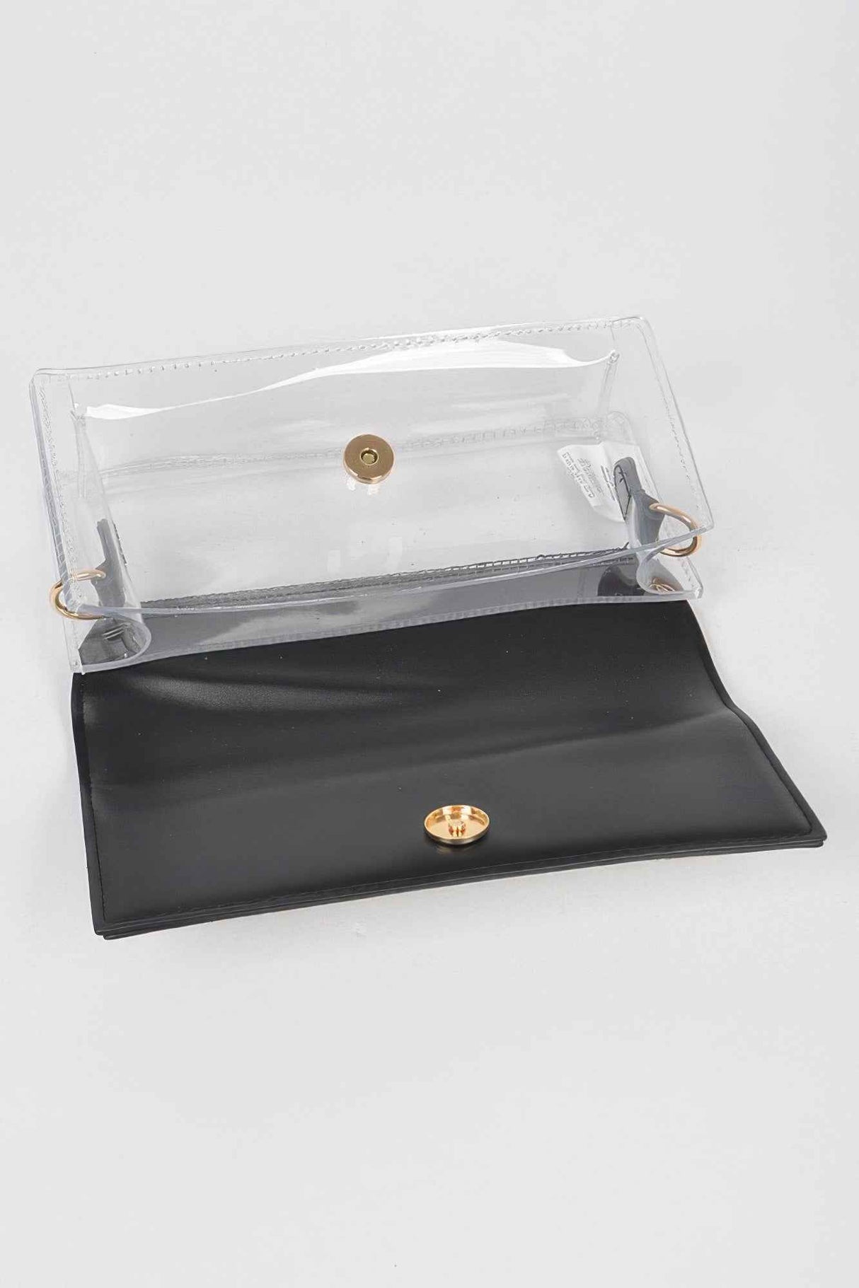 Rhinestone Clear Bag W/link Chain