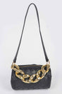 Braided Crossbody Bag W/oversized Chain
