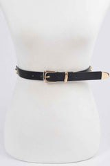 Chain Faux Leather Belt