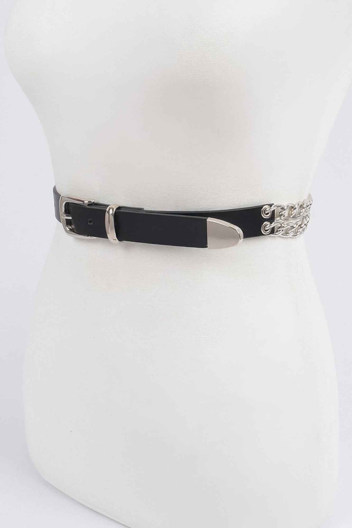Chain Faux Leather Belt