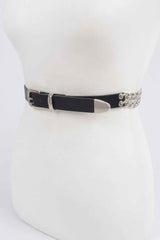 Chain Faux Leather Belt