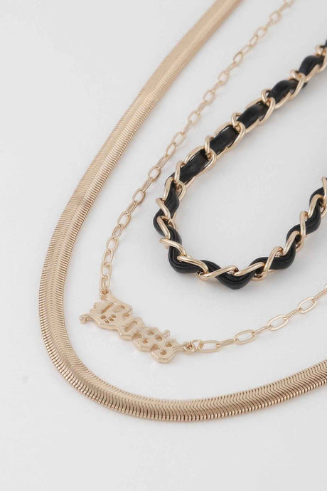 Multi Layered Boss Statement Necklace
