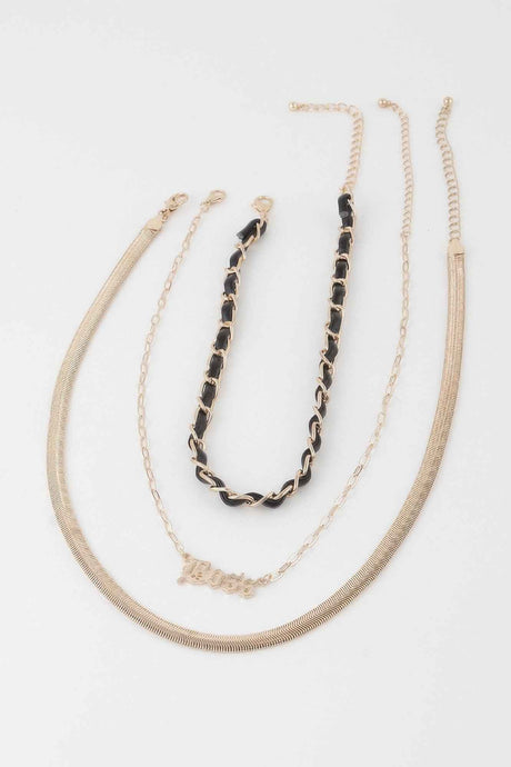 Multi Layered Boss Statement Necklace