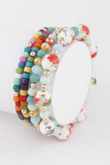Flower Beaded Bracelet