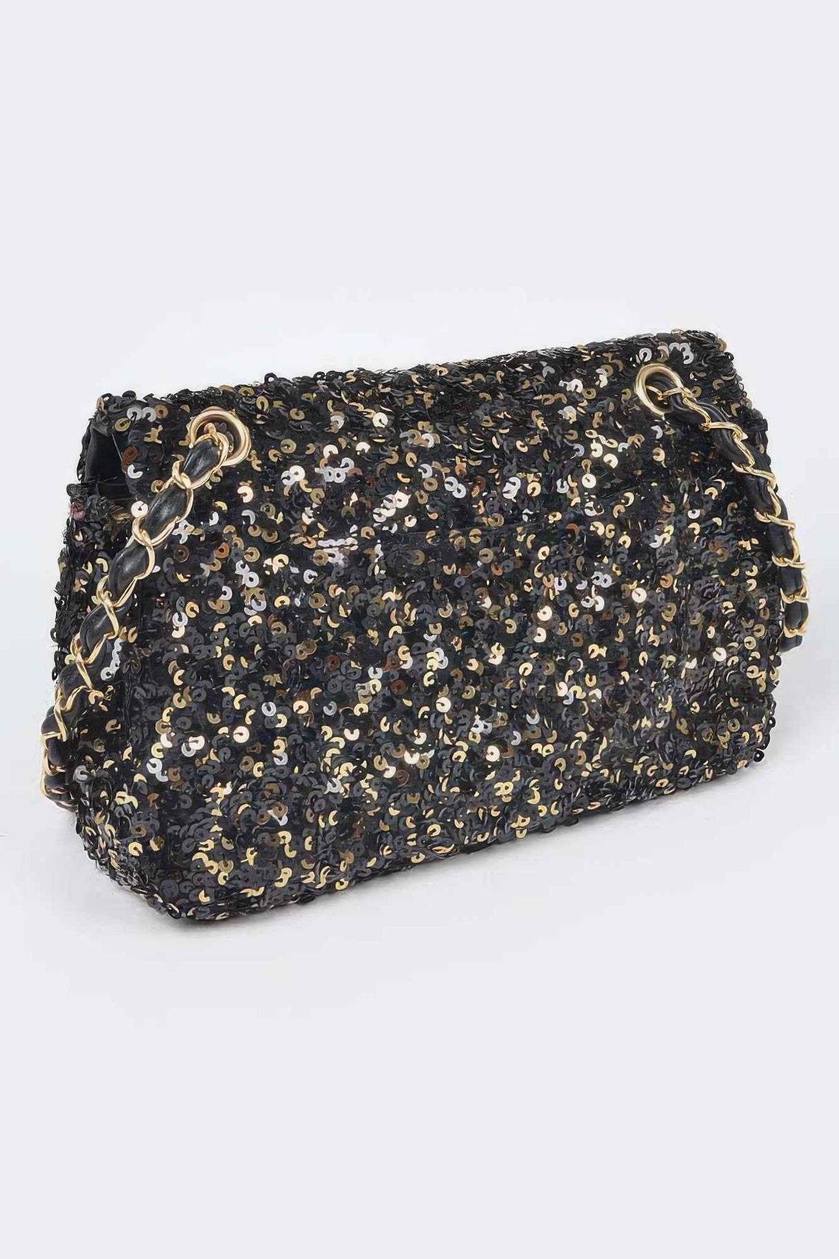 Sequins Flap Shoulder Bag