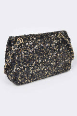Sequins Flap Shoulder Bag