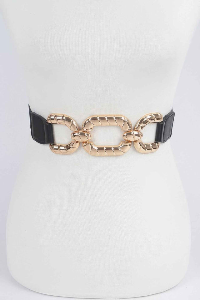 Trendy Metal Buckle Elastic Belt