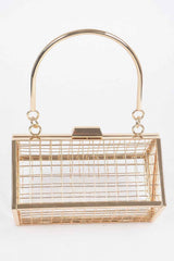 Metal Wire Cube Clutch