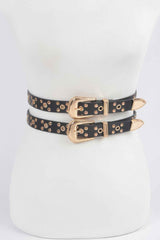 Studded Two In One Waist Belt