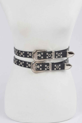 Studded Two In One Waist Belt