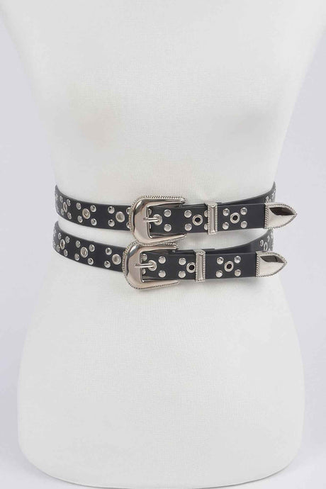 Studded Two In One Waist Belt