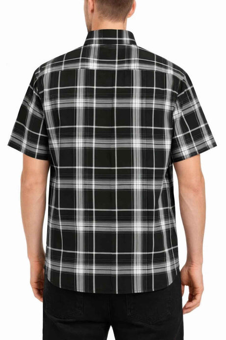 Oldschool Checkered Button Down Short Sleeve Shirt
