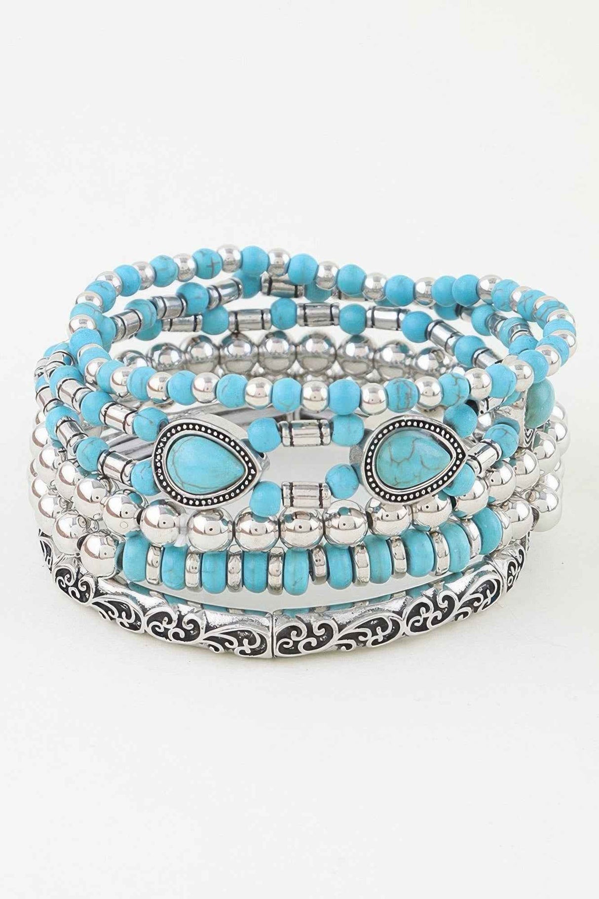 Antique Teardrop Beaded Bracelet