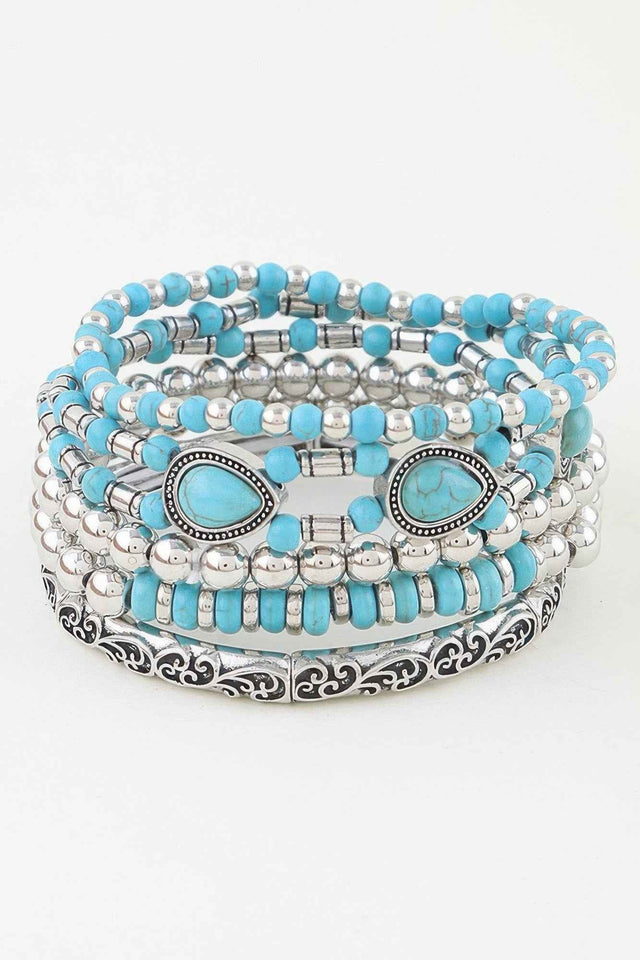 Antique Teardrop Beaded Bracelet
