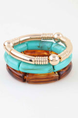 Multi Marble Tube Bracelet