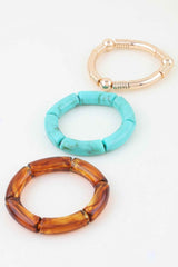 Multi Marble Tube Bracelet