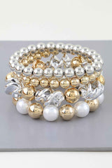 Two Toned Twist Beaded Bracelet