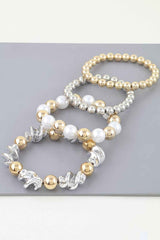 Two Toned Twist Beaded Bracelet