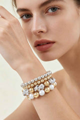 Two Toned Twist Beaded Bracelet