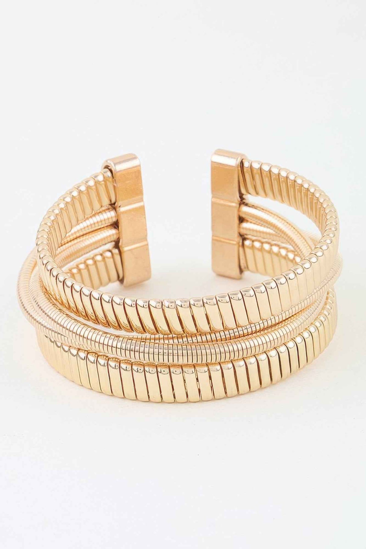 Multi Polished Box Cuff Bracelet