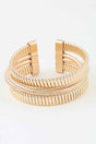 Multi Polished Box Cuff Bracelet