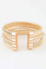 Multi Polished Box Cuff Bracelet