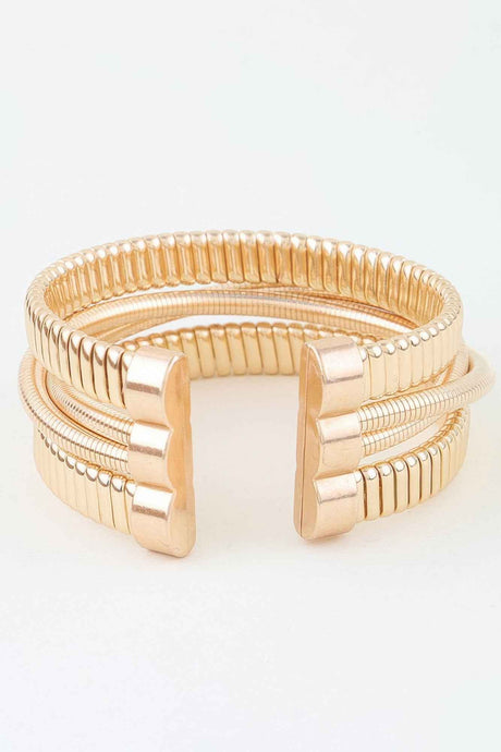 Multi Polished Box Cuff Bracelet