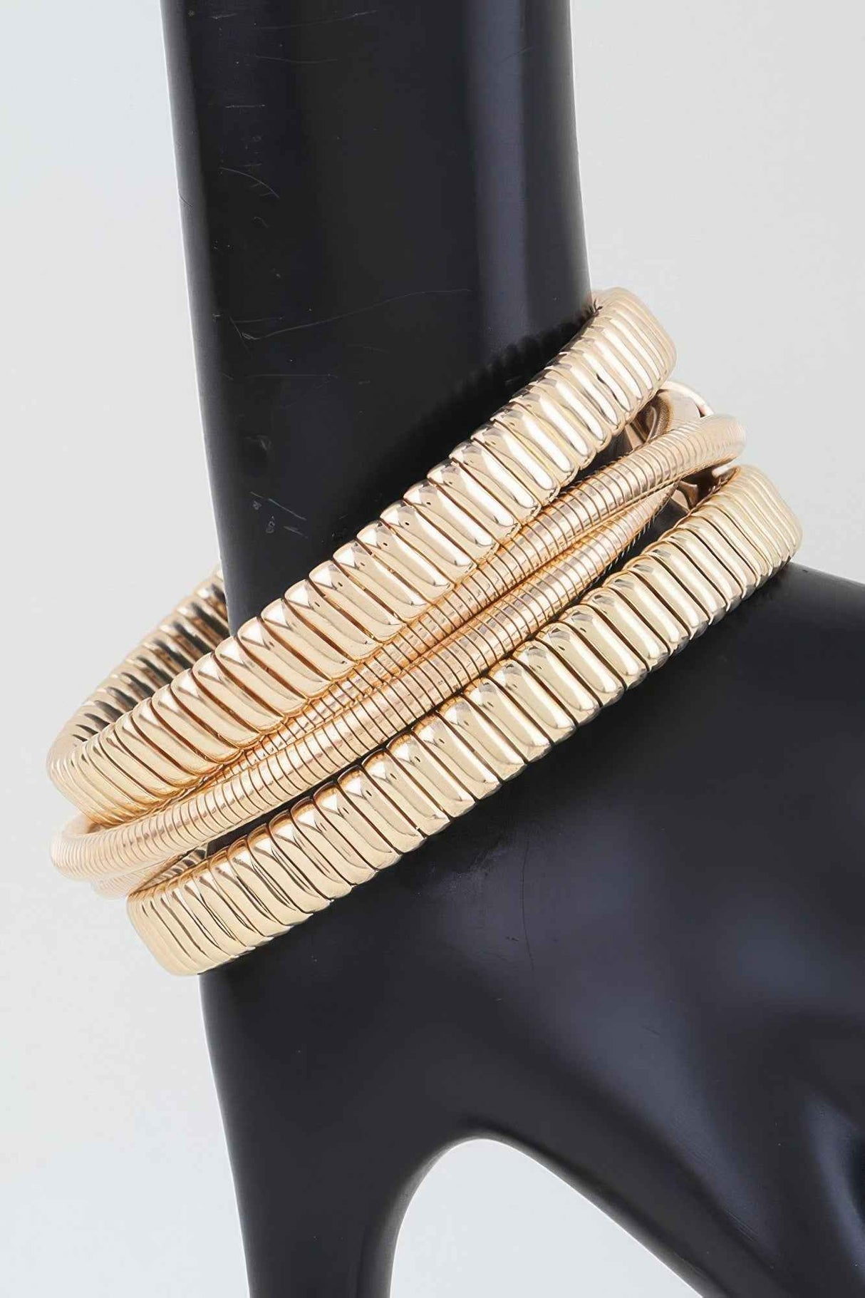 Multi Polished Box Cuff Bracelet