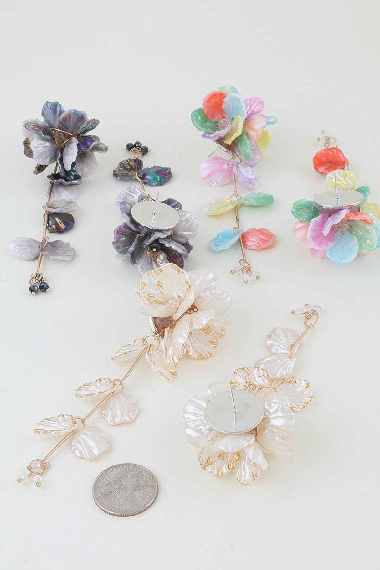 Multi Petal Drop Earrings