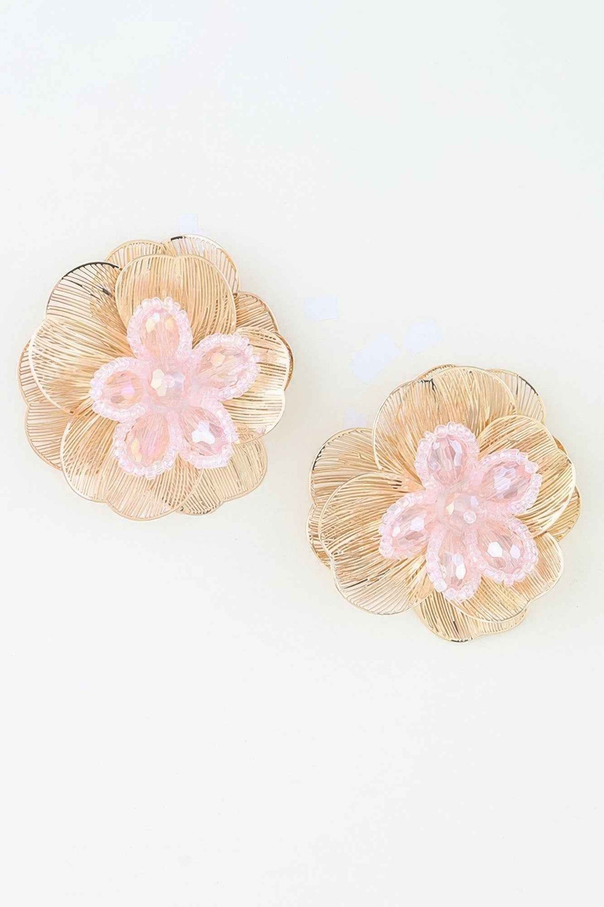 Crystal Beaded Blossom Earrings