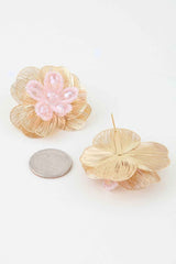 Crystal Beaded Blossom Earrings