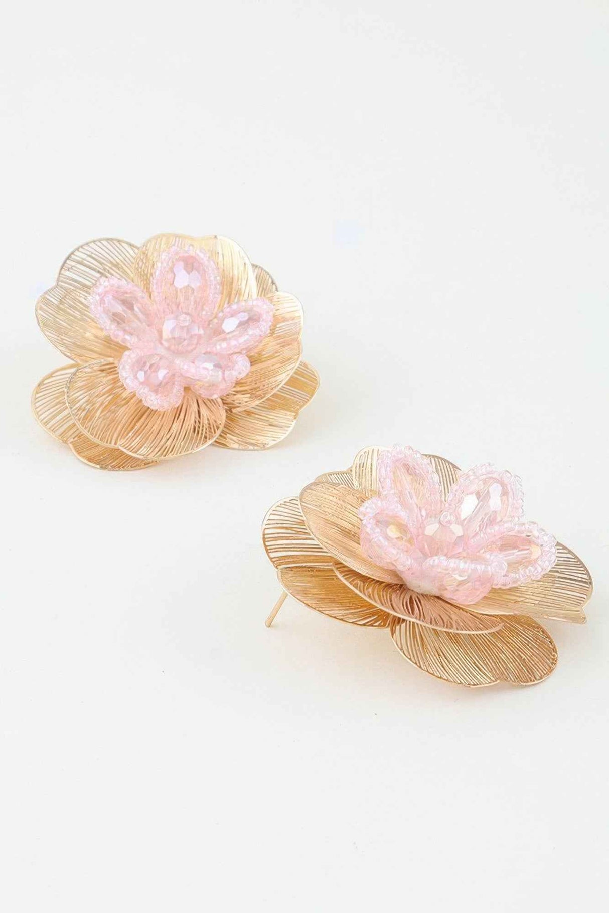 Crystal Beaded Blossom Earrings