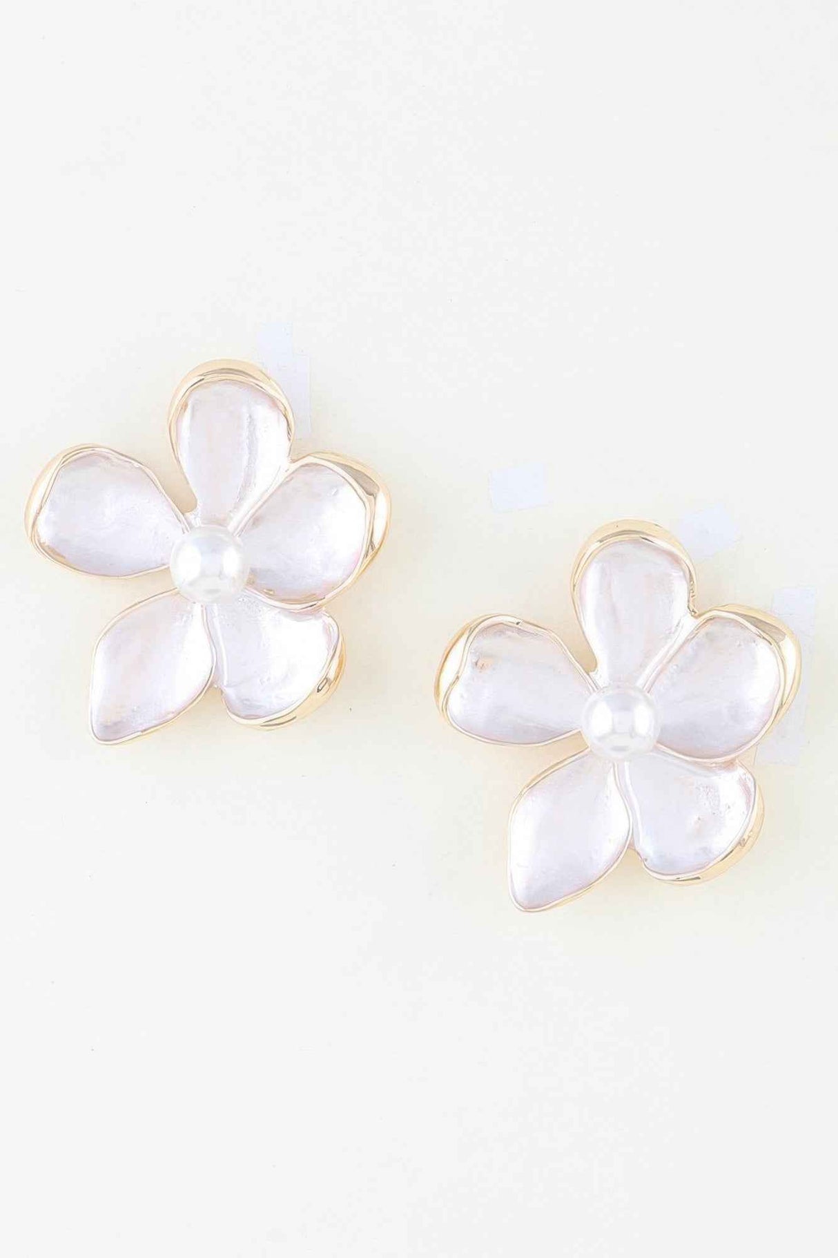 Marble Stone Flower Earrings
