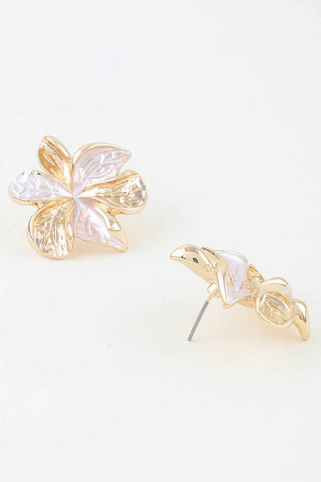 Modern Polished Blooming Flower Earrings